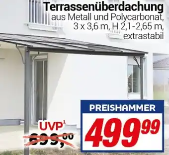CENTERSHOP Terrassenüberdachung Angebot