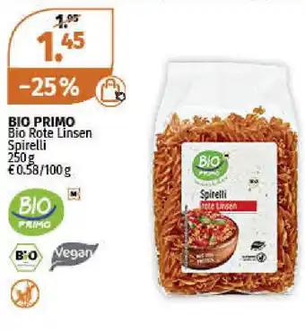 Müller Bio Primo Bio Rote Linsen Spirelli 250g Angebot