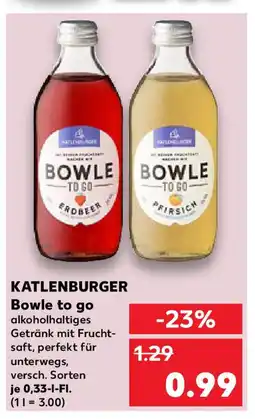 Kaufland KATLENBURGER Bowle to go je 0,33-I-FI. Angebot