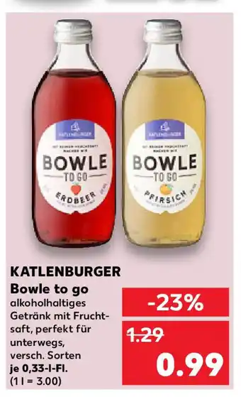 Kaufland KATLENBURGER Bowle to go je 0,33-I-FI. Angebot