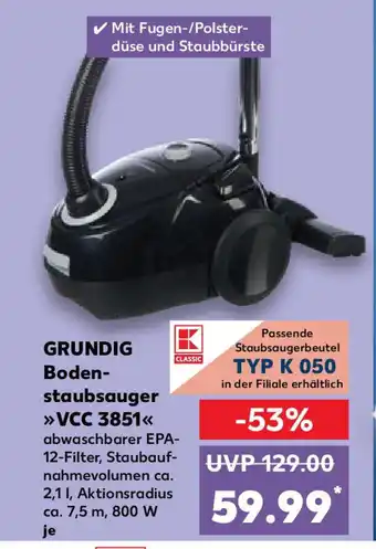 Kaufland GRUNDIG Bodenstaubsauger VCC 3851 Angebot