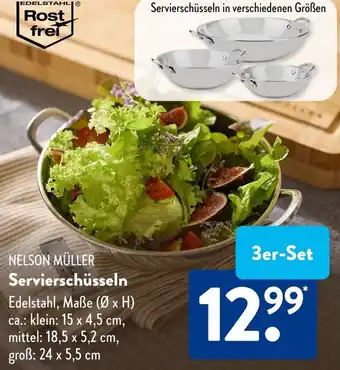 Aldi Süd NELSON MÜLLER Servierschüsseln 3er-Set Angebot