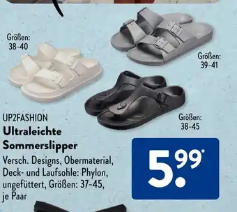 Aldi Süd UP2FASHION Ultraleichte Sommerslipper Angebot