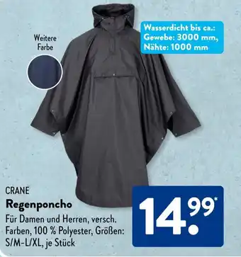 Aldi Süd CRANE Regenponcho Angebot