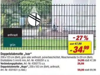 toom Baumarkt Doppelstabmatte ,,Ivar" Angebot