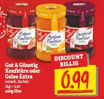 NP Discount Gut & Günstig Konfitüre oder Gelee Extra 450g Angebot