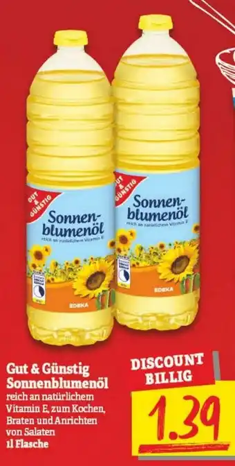 NP Discount Gut & Günstig Sonnenblumenöl 1L Angebot