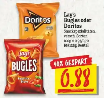 NP Discount Lay's Bugles oder Doritos 95/125g Beutel Angebot