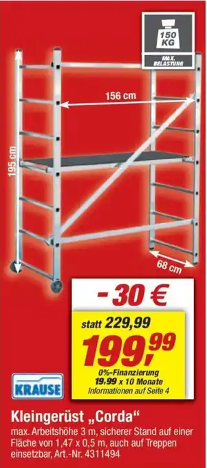 toom Baumarkt KRAUSE Kleingerüst,,Corda" Angebot