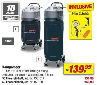 toom Baumarkt ROWI Kompressor Angebot