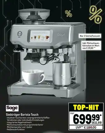 METRO Sage siebträger barista touch Angebot