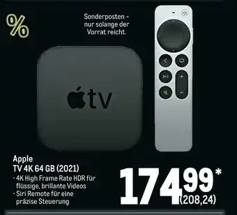 METRO Apple tv 4k 64 gb (2021) Angebot