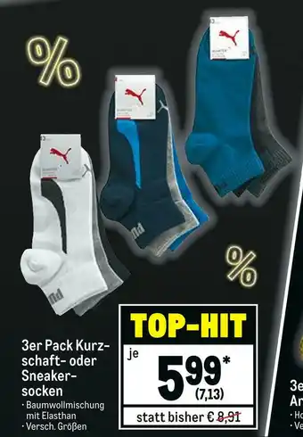 METRO Puma kurzschaft- oder sneakersocken Angebot