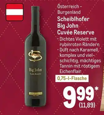 METRO Scheiblhofer big john cuvée reserve rotwein Angebot