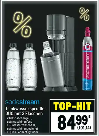 METRO Sodastream trinkwassersprudler duo mit 3 flaschen Angebot