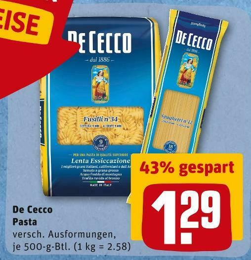 De cecco pasta Angebot bei REWE