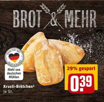 REWE Brot & mehr krusti-brötchen Angebot