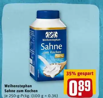 REWE Weihenstephan sahne zum kochen Angebot