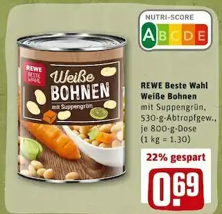 REWE Rewe beste wahl weiße bohnen Angebot