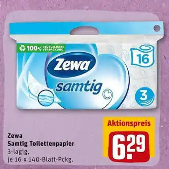 REWE Zewa samtig toilettenpapier Angebot