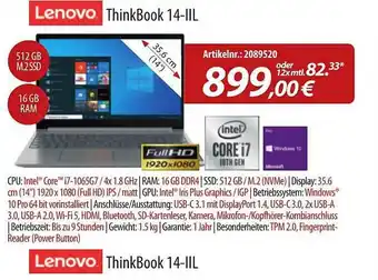 ACom PC Lenovo Thinkbook 14-iil Angebot