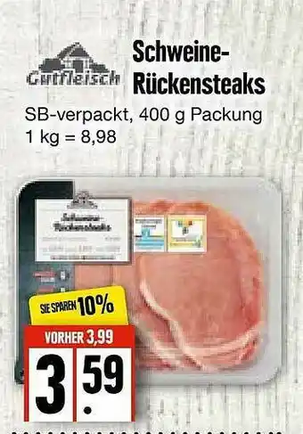 Edeka Frischemarkt Gutfleisch Schweine-rückensteaks Angebot