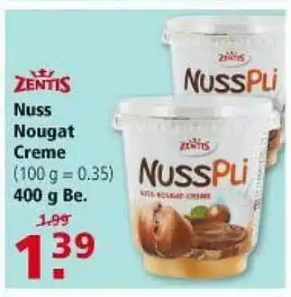 Multi Markt Zentis Nussnougat Creme Angebot