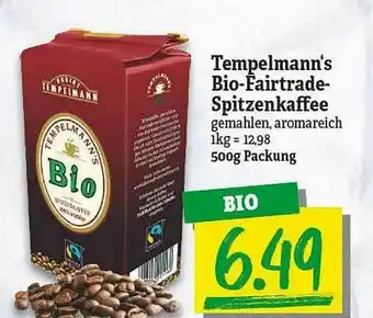 NP Discount Tempelmann's Bio-fairtrade Spitzenkaffee Angebot