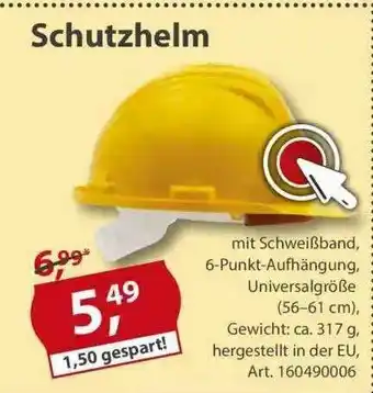 Sonderpreis Baumarkt Schutzhelm Angebot