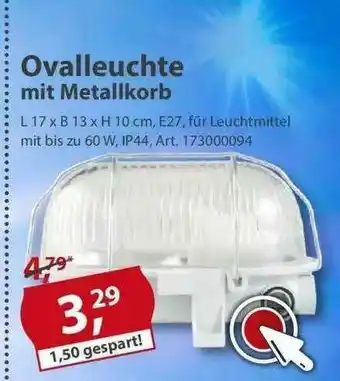 Sonderpreis Baumarkt Ovalleuchte Mit Metallkorb Angebot