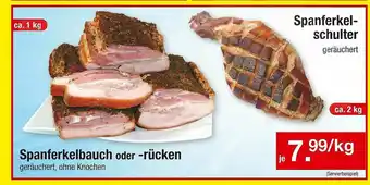 Zimmermann Spanferkel Schulter, Spanferkelbauch Oder Rücken Angebot