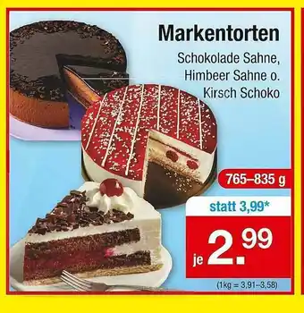 Zimmermann Markentorten Angebot