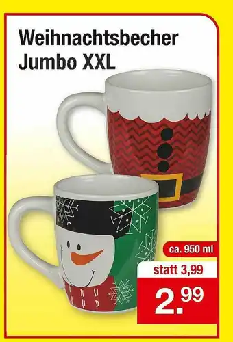 Zimmermann Weihnachtsbecher Jumbo Xxl Angebot