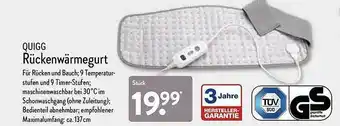 Aldi Nord Quigg Rückenwärmegurt Angebot