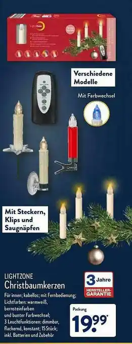 Aldi Nord Lightzone Christbaumkerzen Angebot