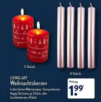 Aldi Nord Living Art Weihnachtskerzen Angebot