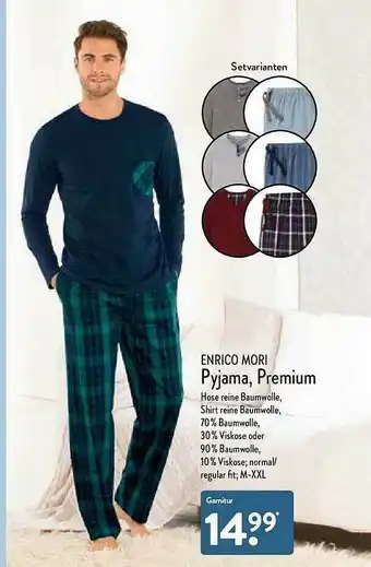 Aldi Nord Enrico Mori Pyjama, Premium Angebot