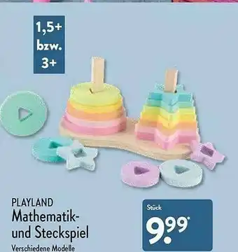 Aldi Nord Playland Mathematik-und Steckspiel Angebot