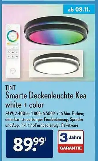 Aldi Nord Tint Smarte Deckenleuchte Kea White + Color Angebot