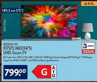 Aldi Nord Medion Life X17575 Uhd-smart-tv Angebot