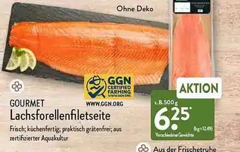 Aldi Nord Gourmet Lachsforellenfiletseite Angebot