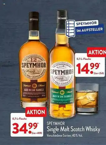 Aldi Nord Speymhor Single Malt Scotch Whisky Angebot
