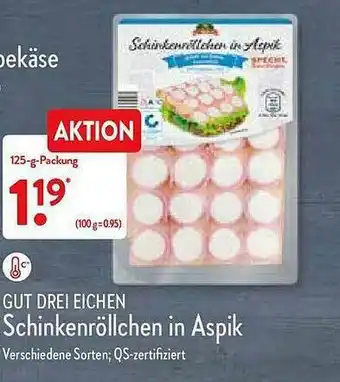 Aldi Nord Gut Drei Eichen Schinkenröllchen In Aspik Angebot