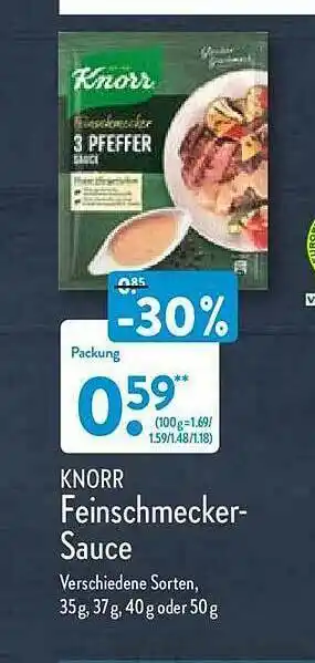 Aldi Nord Knorr Feinschmecker-sauce Angebot