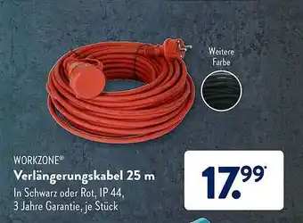 Aldi Süd Workzone Verlängerungskabel 25 M Angebot