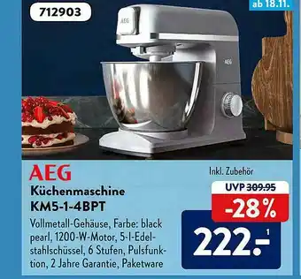 Aldi Süd Aeg Küchenmaschine Km5-1-4bpt Angebot