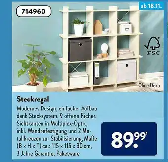 Aldi Süd Steckregal Angebot