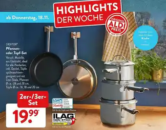 Aldi Süd Crofton Pfannen- Oder Topf-set Angebot