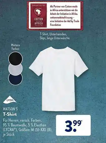 Aldi Süd Watson's T-shirt Angebot