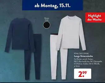 Aldi Süd Royal Class Casual Lange Unterwäsche Angebot